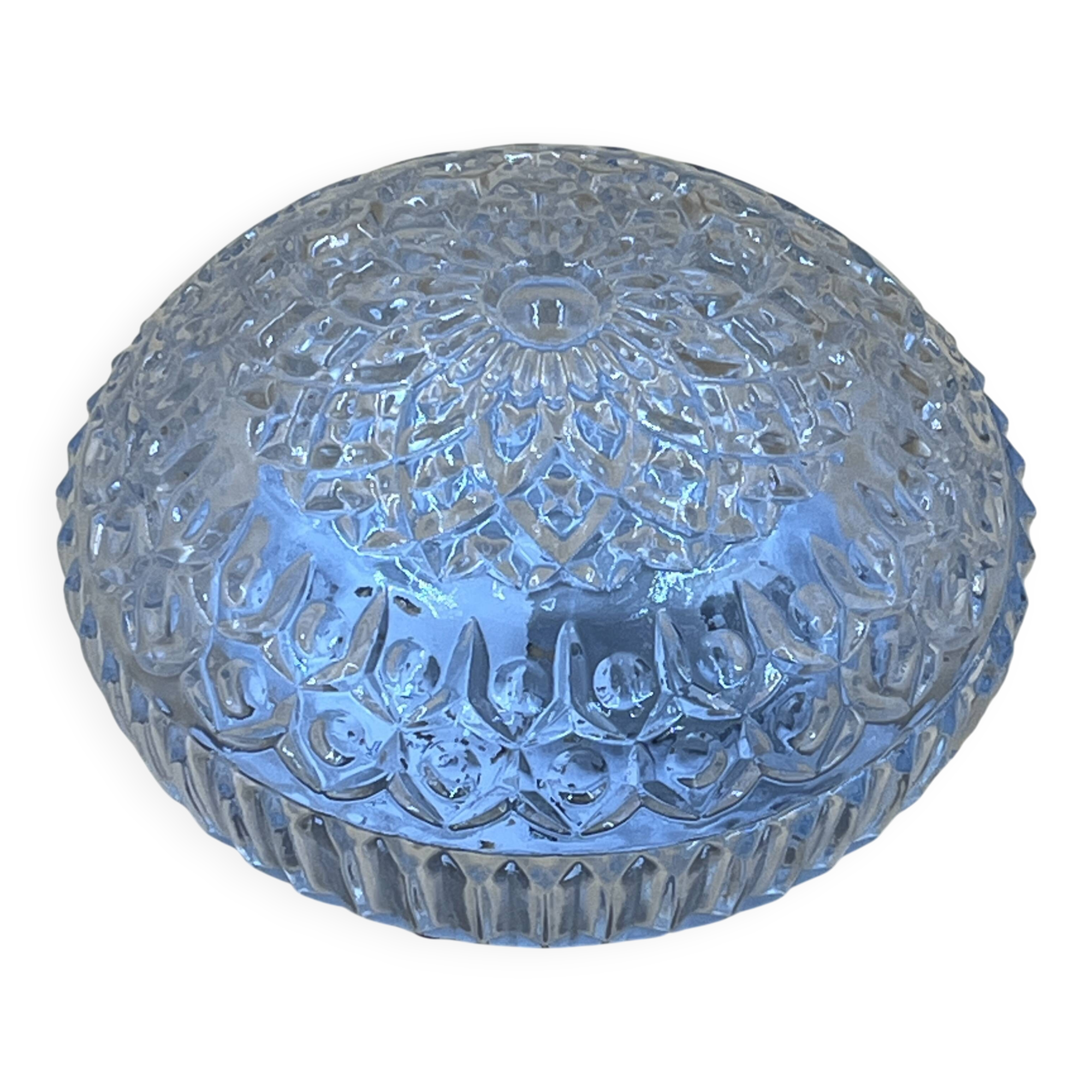 Vintage relief-moulded glass ceiling light