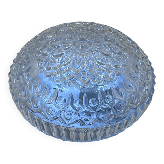 Vintage relief-moulded glass ceiling light