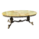 Table basse en marbre et laiton