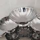 10 stainless steel dessert / ice cream bowls in Guy Degrenne style, flower shape.