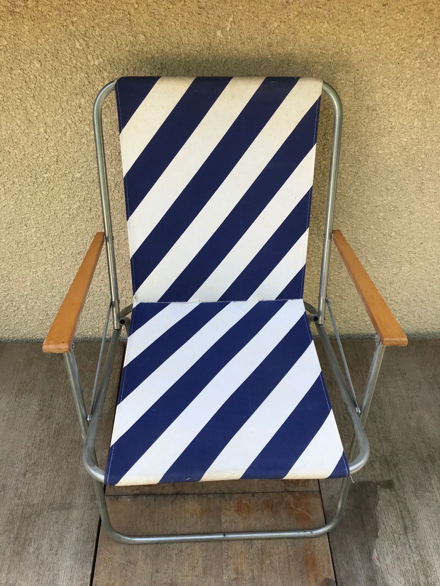 Old metal fold chair 1970
