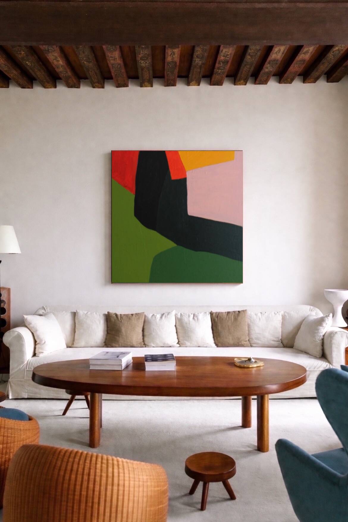 Grande toile " the light between the hills"