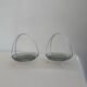Vintage Pair Of 60’s WMF Silver Plated Serving Dish With Smoked Glass