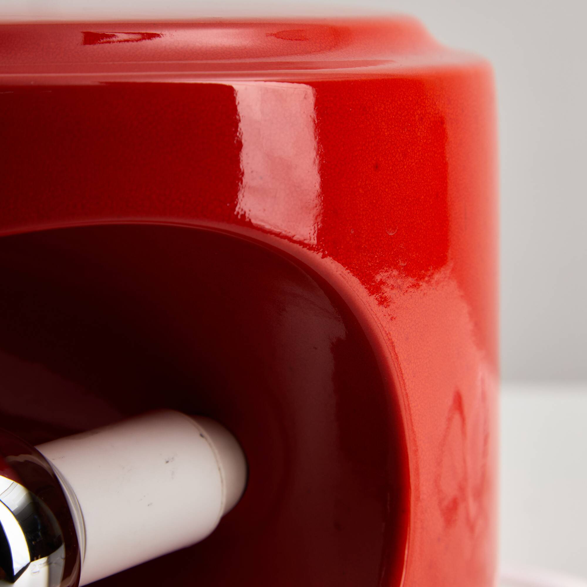 Perdomello 70 Orange Ceramic Table Lamp, 1970s