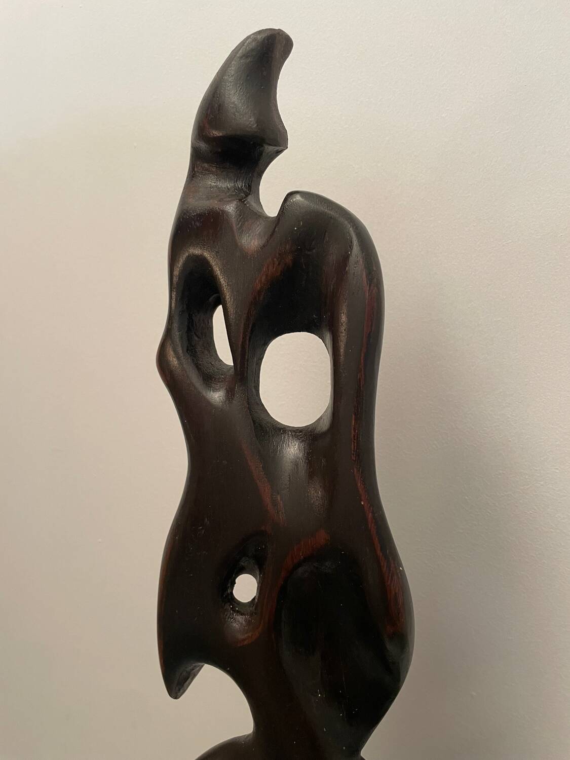 Abstract wooden sculpture 20th century