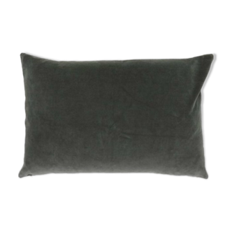 Velvet cushion 75x50cm anthracite gray color