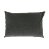 Coussin en velours 75x50cm couleur gris anthracite