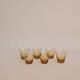Set of 6 amber glasses