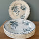 Set of 7 flat plates Terre de Fer XIXth "Madrid"