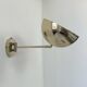 Adjustable vintage wall light, patinated brass, France, 1970.