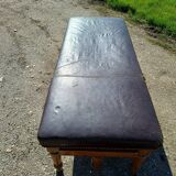 Doctor's bench oak and leather 19th