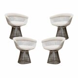 Set of Four Chairs Designed By Warren Platner With Steel structure, 1960's