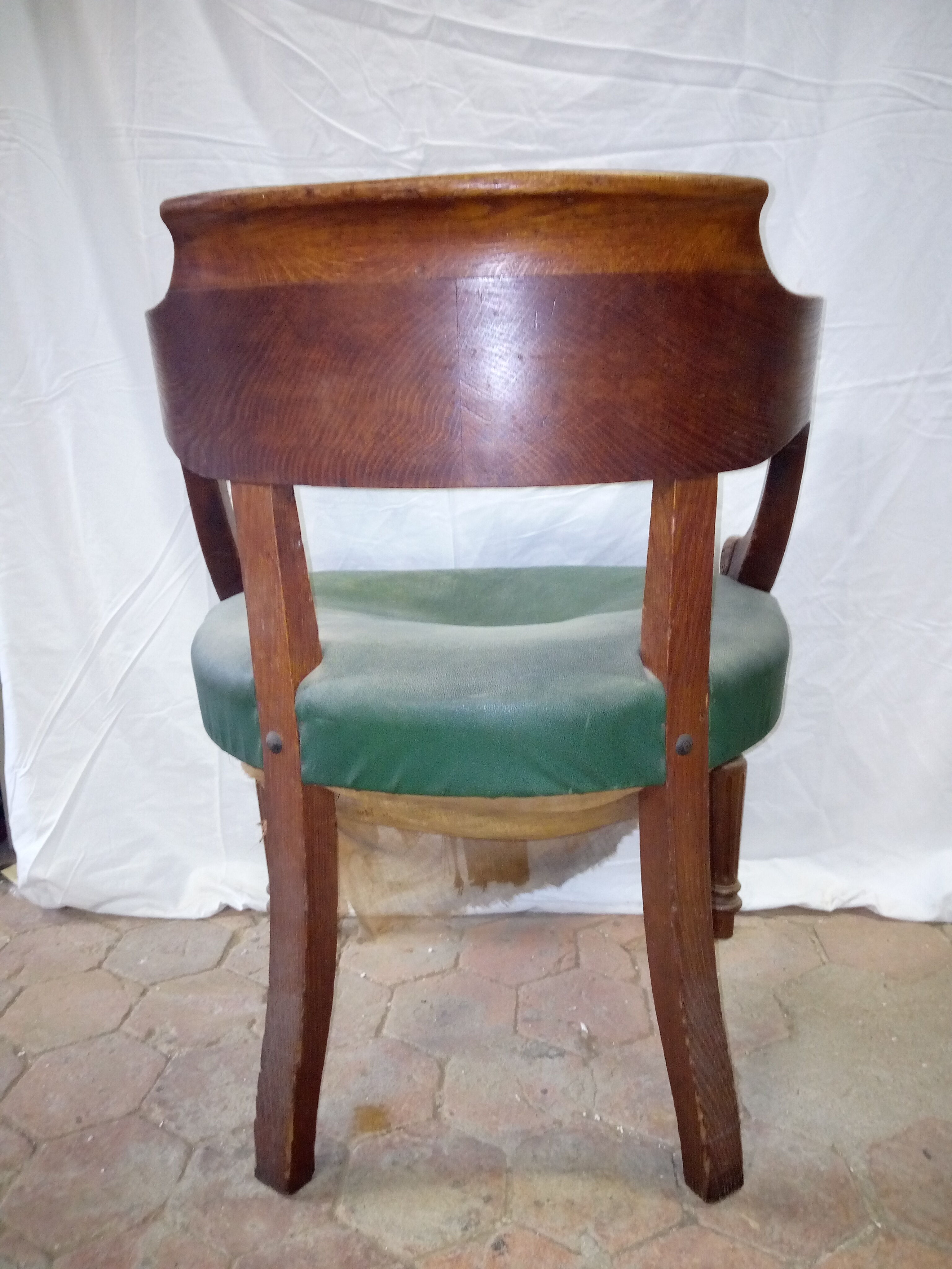 Louis Philippe oak office chair at the end of the 19th century