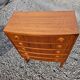 Scandinavian curved teak commode, Kai Kristiansen, 1960