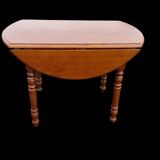Cherry wood shutter table with two extensions + 4 chairs
