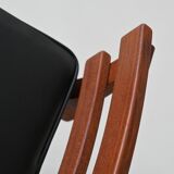 Erik Buch set of three bar stools in teak Dyrlund Denmark 1960