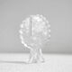 Tree-shaped soliflore vase in solid glass mid-century