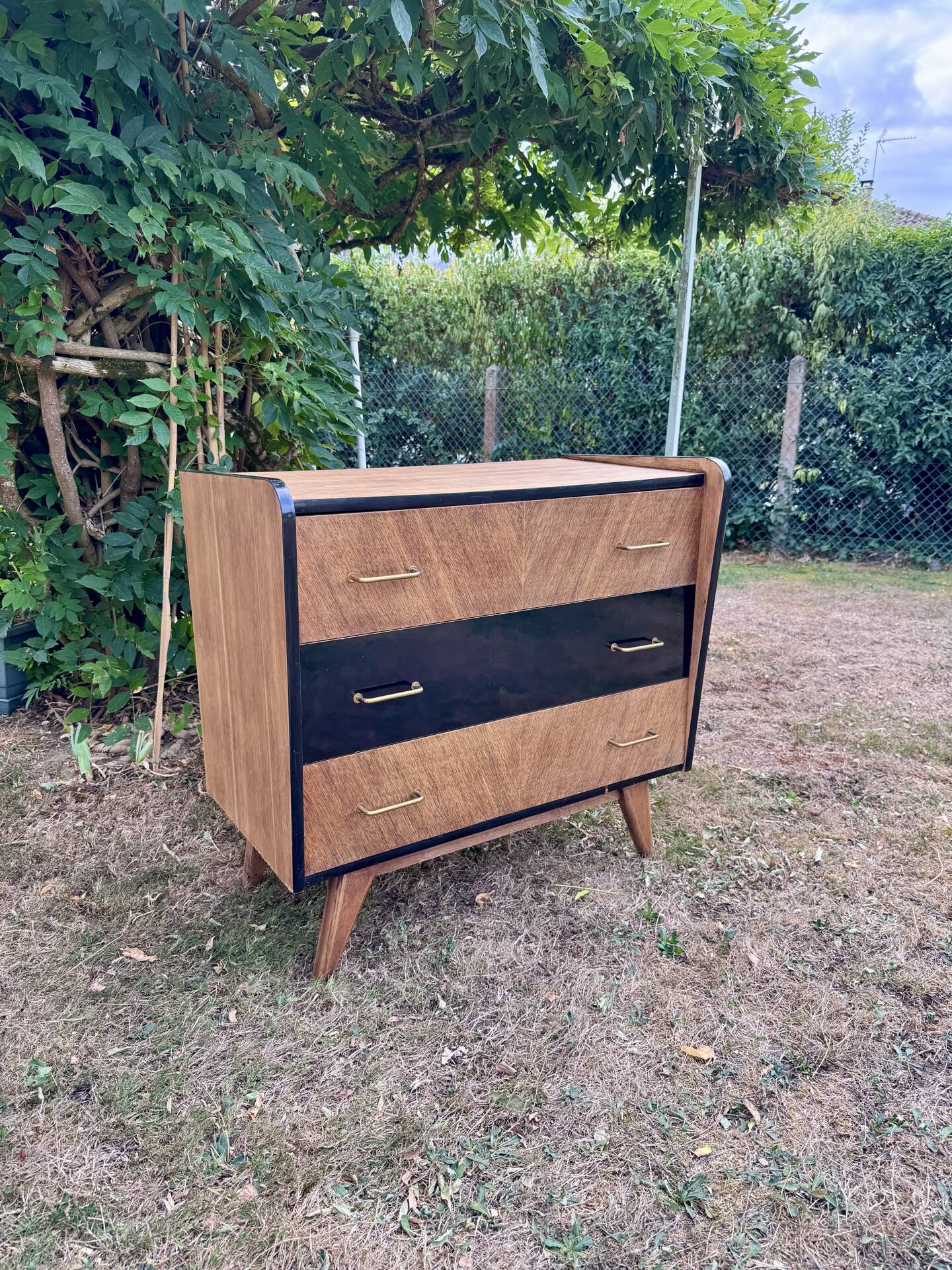 Scandinavian style wooden chest of drawers