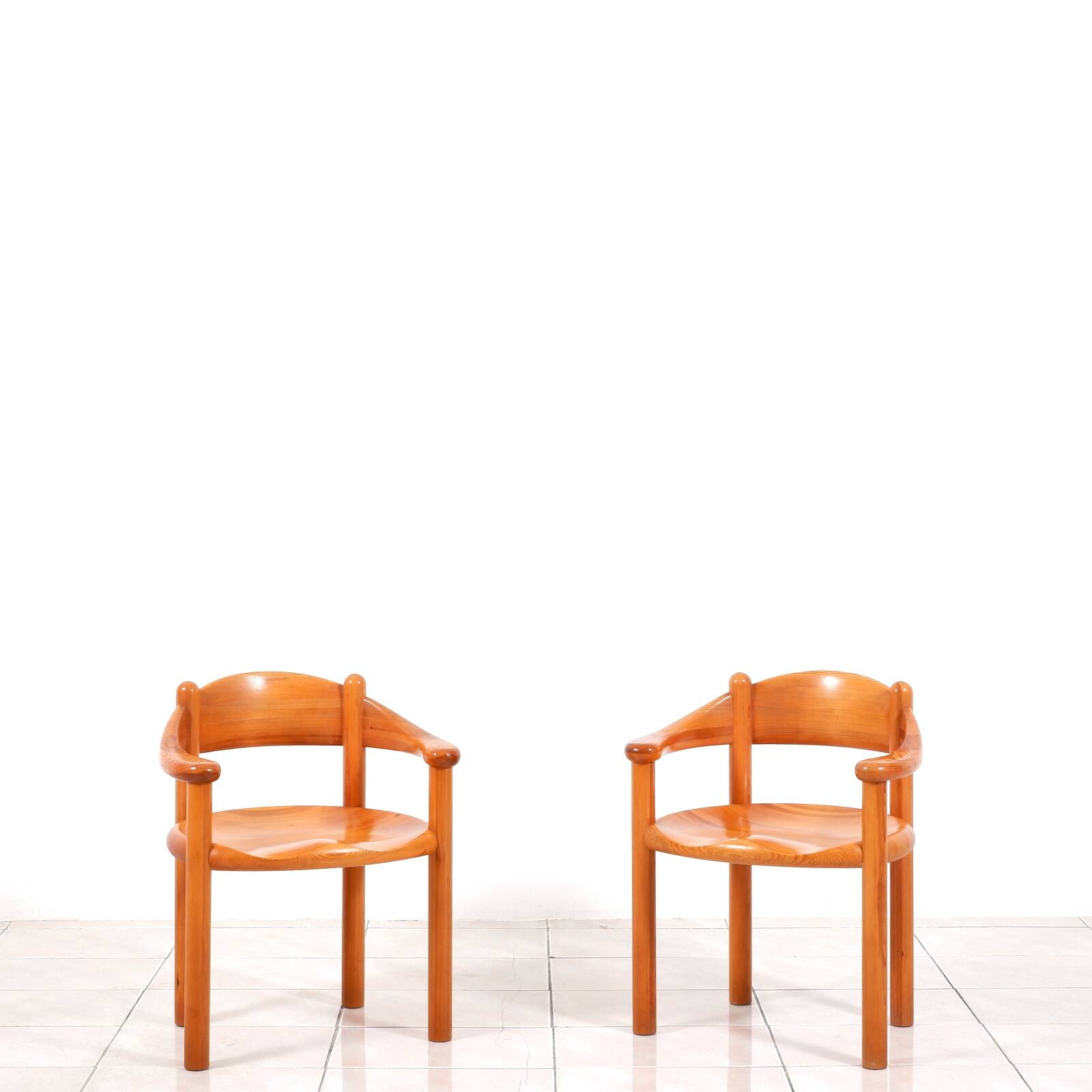 Set of 6 solid pinewood armchairs by Rainer Daumiller for Hirtshals Sawmill