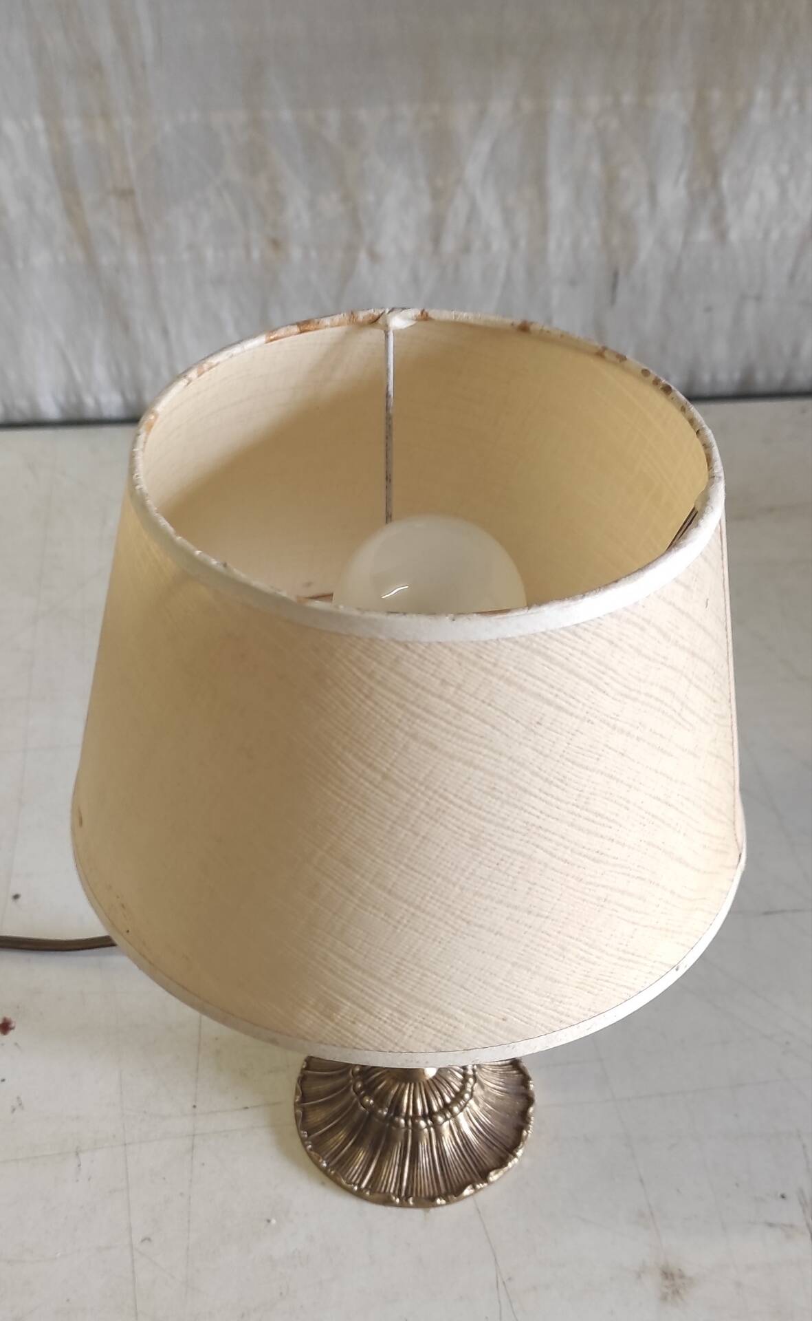 Gold brass table lamp XS - mid 20th century