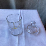 Vinaigriers ancien verre et métal ajouré