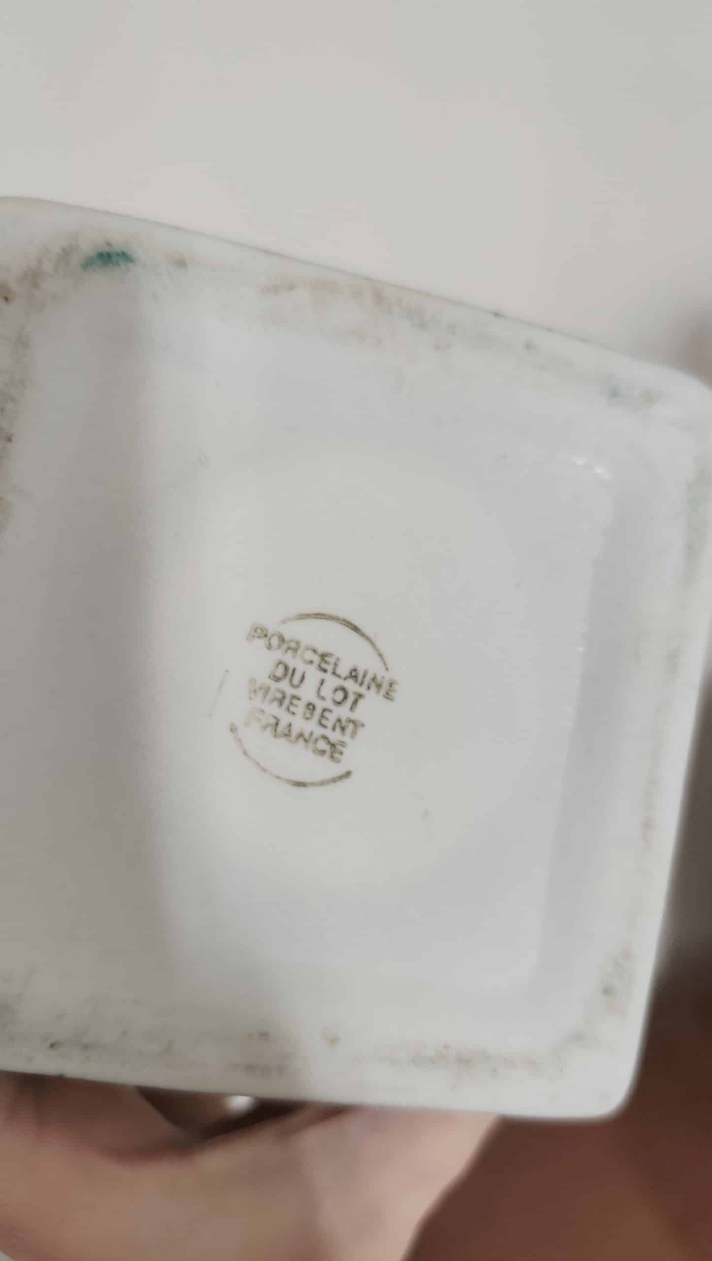 Vintage Virebent cubic vase