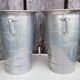 Old pair of aluminum champagne buckets vintage kitchen utensil #a682