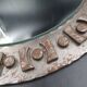 Beautiful brutalist round iron mirror in the RYCKAERT style ATELIER MAROLLES JEAN TOU