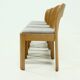Set of 4 sculptural dining chairs in light oak, 1970s