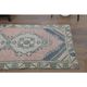Vintage Turkish Hand-Knotted Wool Cotton Pink Runner Rug 84x281