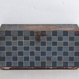 Ancienne malle peinte à décor géométrique (c.1920) #8