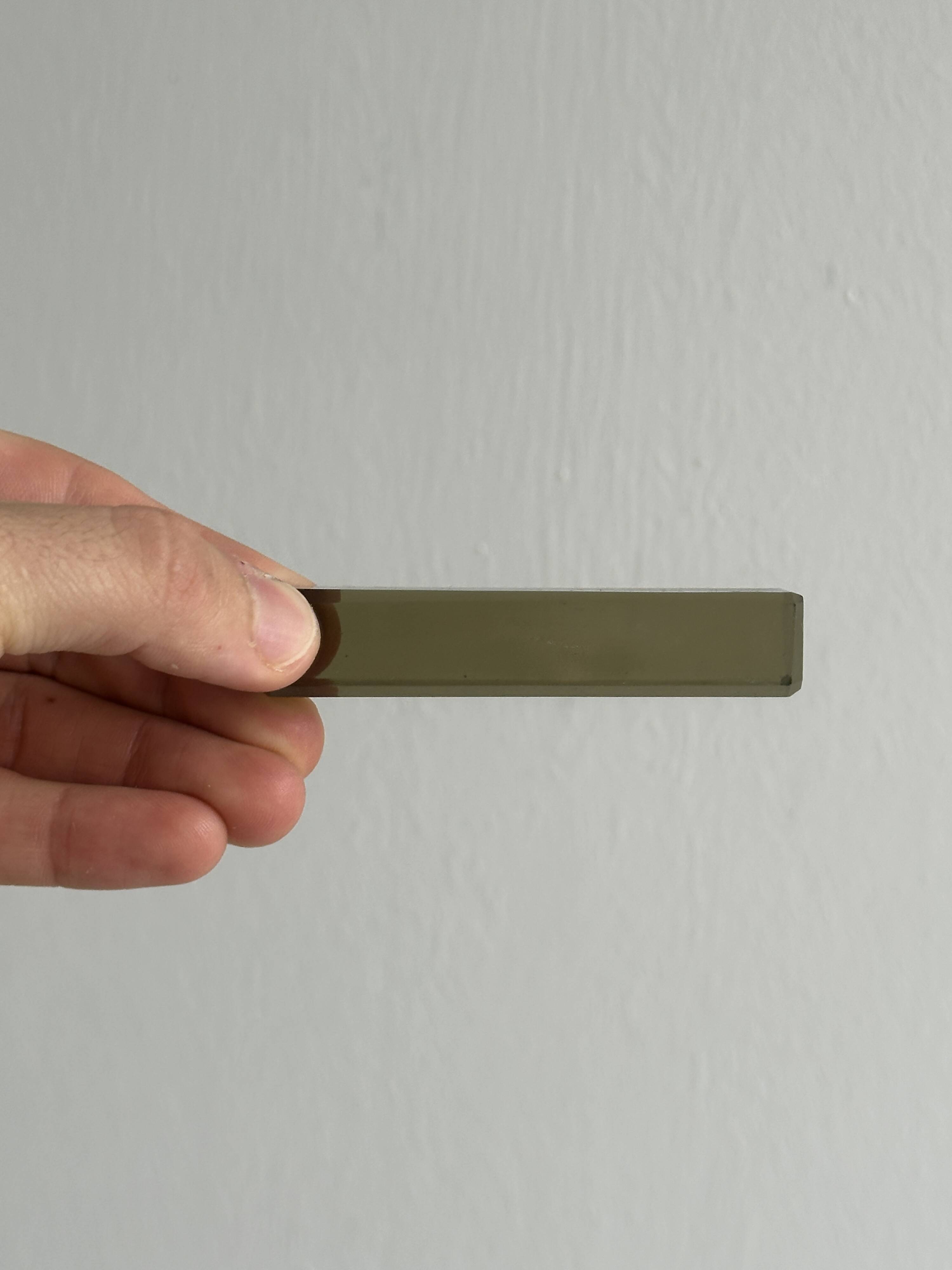 Set of 5 smoked glass knife rests