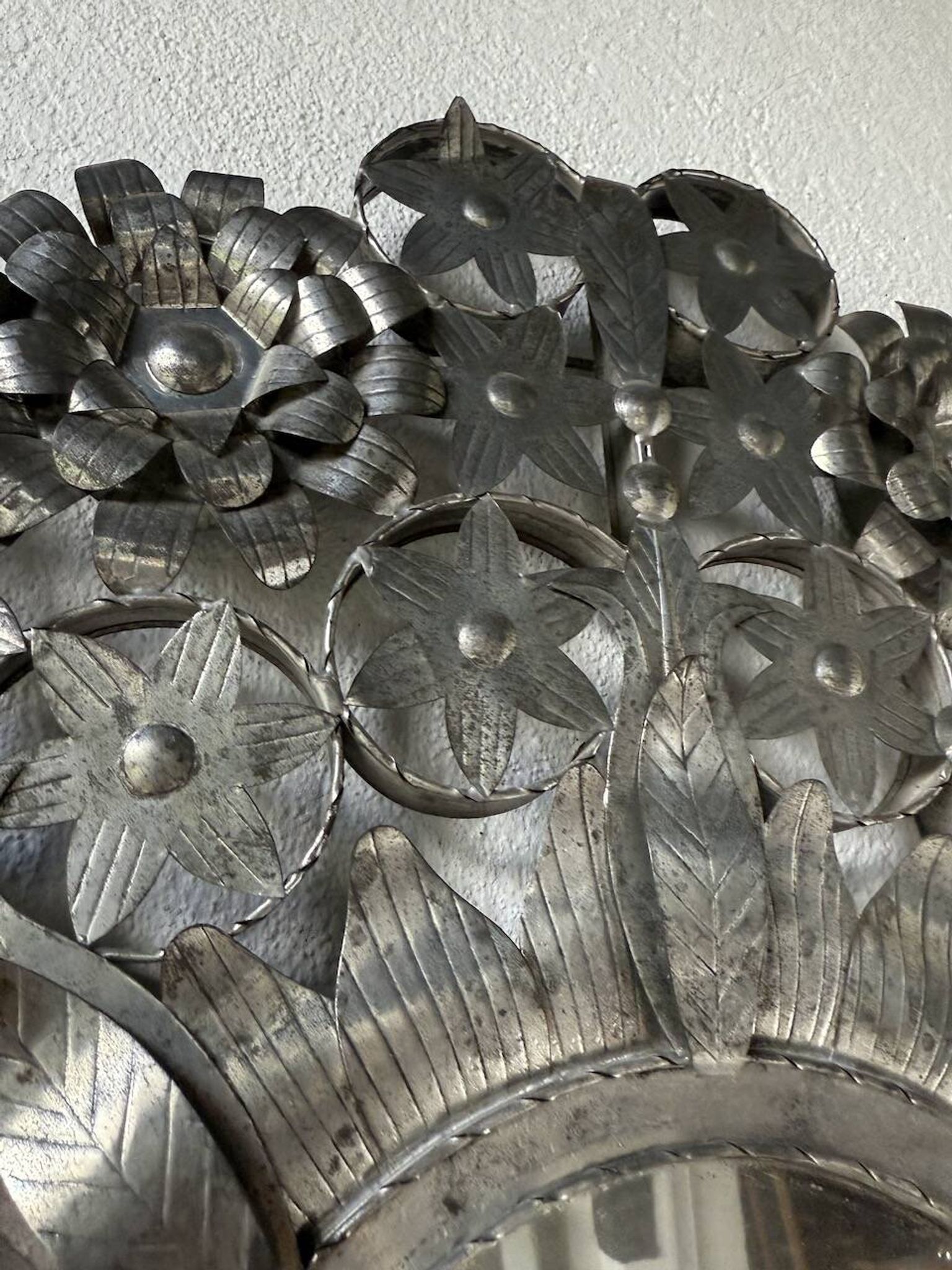 Miroir mexicain vintage en métal