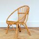 Children's shell armchair in rattan 1960s