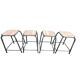 Set of 4 industrial stools