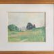 Table HSP "Wooded landscape" signed middle XX° + frame