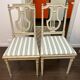 Suite de 5 chaises en hêtre style Louis XVI