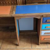 Children's desk 1950 - 1960 with extension and shelf