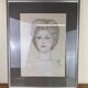 Maria Elisabeth Wrede: superb colorized drawing around 1950, the woman with the pearl necklace