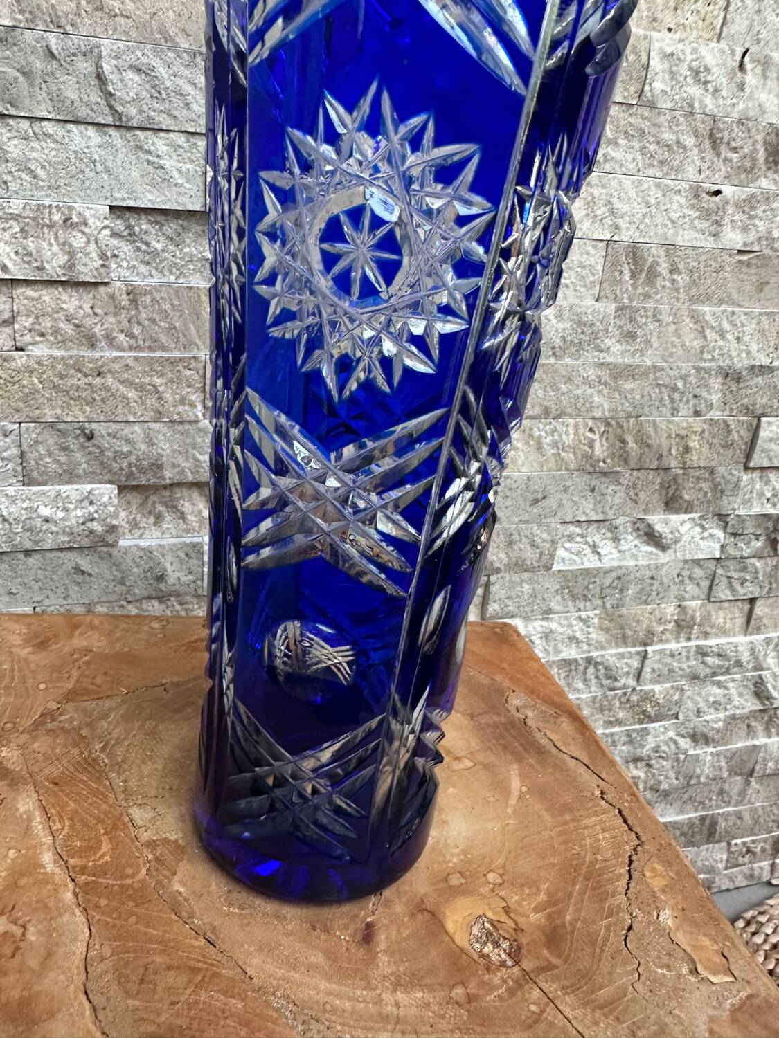 Bohemian crystal vase