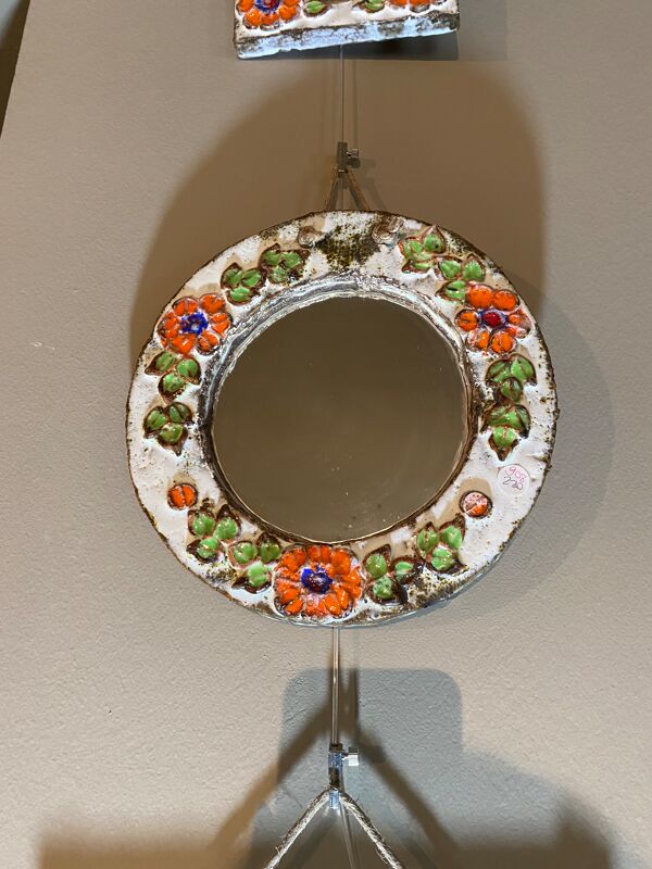 Miroir rond en céramique Les Argonautes 20cm