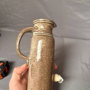 Vintage Signed Madelaine Jolly 1950 Enamelled Ceramic Pitcher Jug