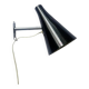 Rare Black Midcentury Adjustable Wall Lamp in style of Stilnovo, Lidokov, 1960s