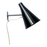 Rare Black Midcentury Adjustable Wall Lamp in style of Stilnovo, Lidokov, 1960s