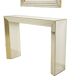 Miroir avec console argentés et dorés – Deknudt