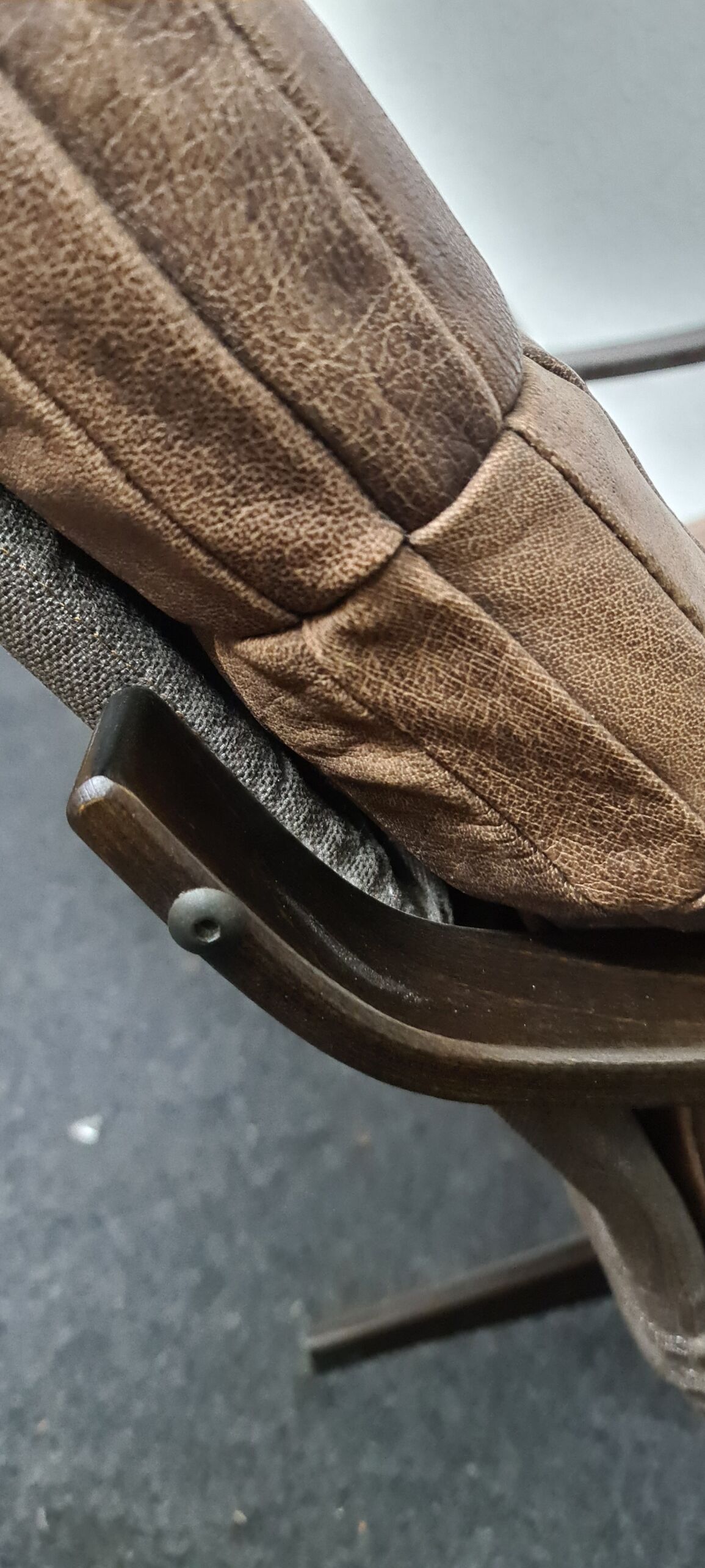 Vintage patchwork leather reclining chair