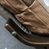 Vintage patchwork leather reclining chair