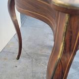 Napoleon III violin-shaped middle desk table 19th in marquetry