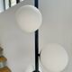Lampadaire à 5 spots en opaline