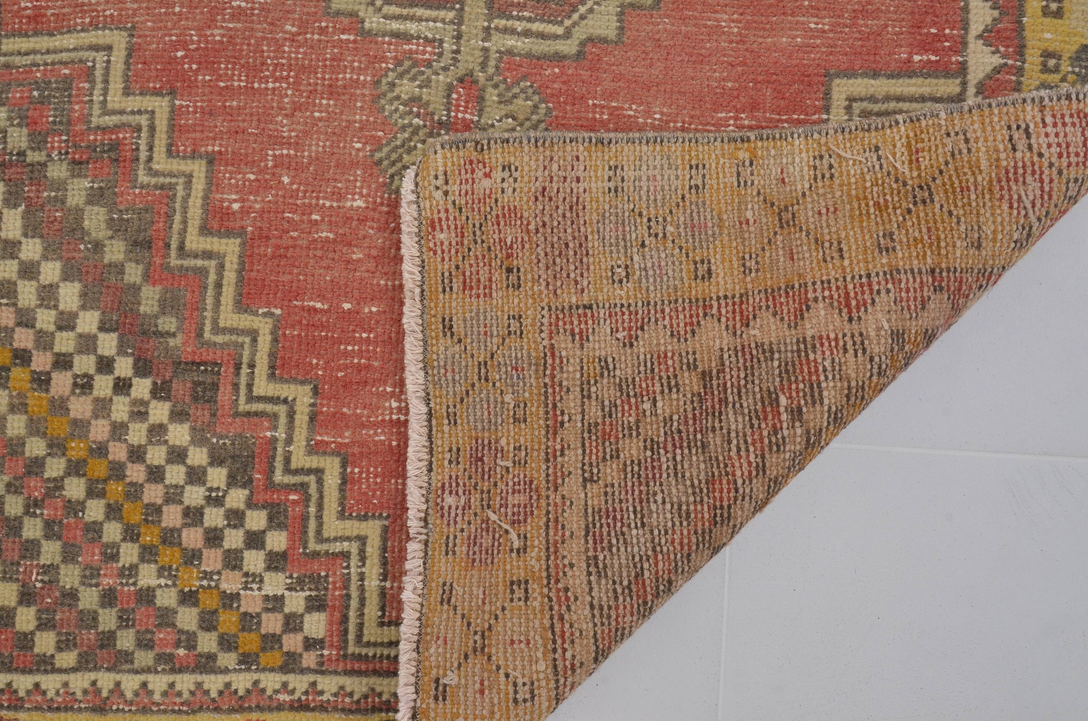 Orange & Red Turkish Wool Rug sku 2490